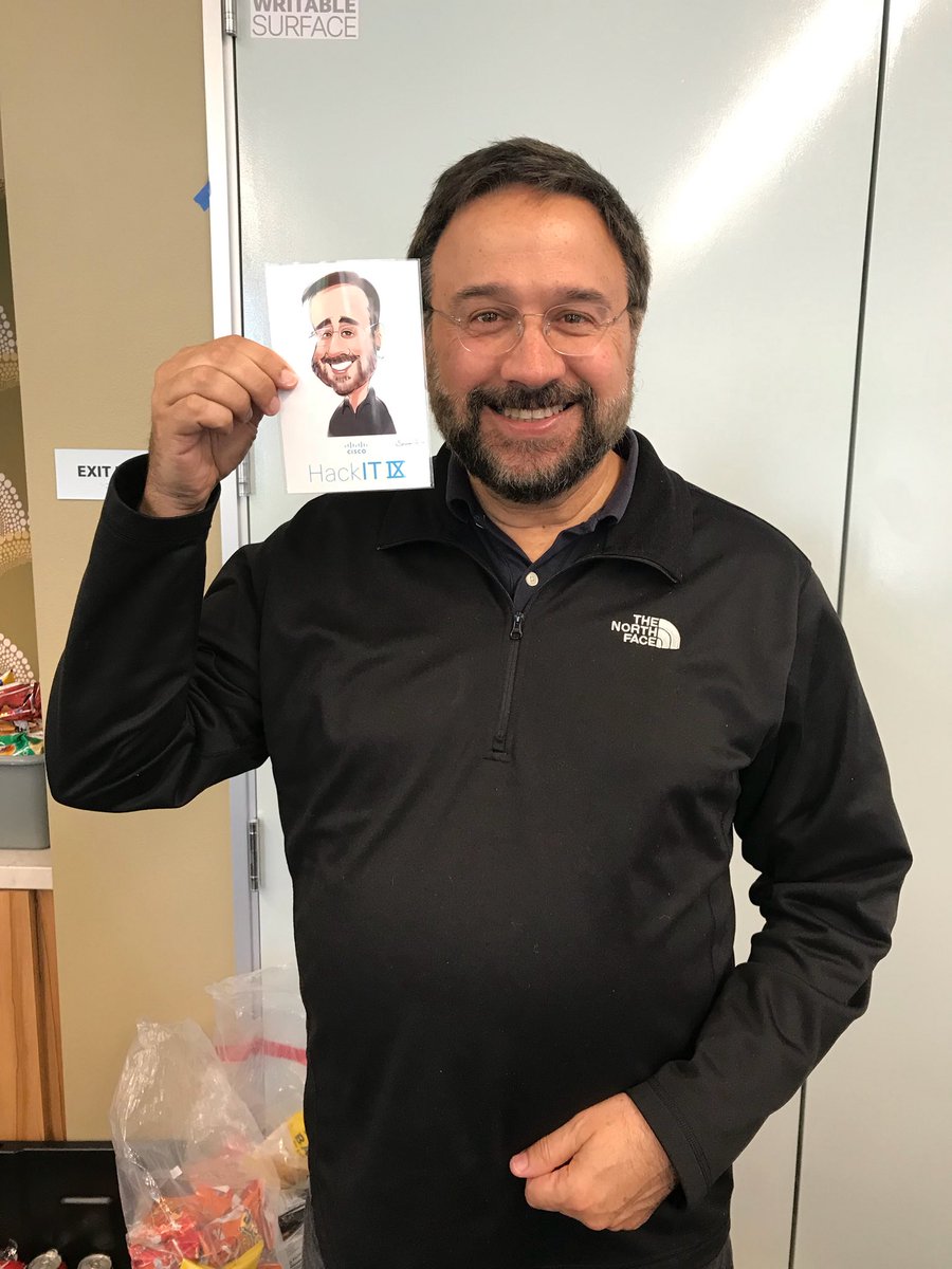 silrodrigar's tweet photo. More caricatures #CiscoHackITIX #HackITSJC https://t.co/pFf26mhDfu