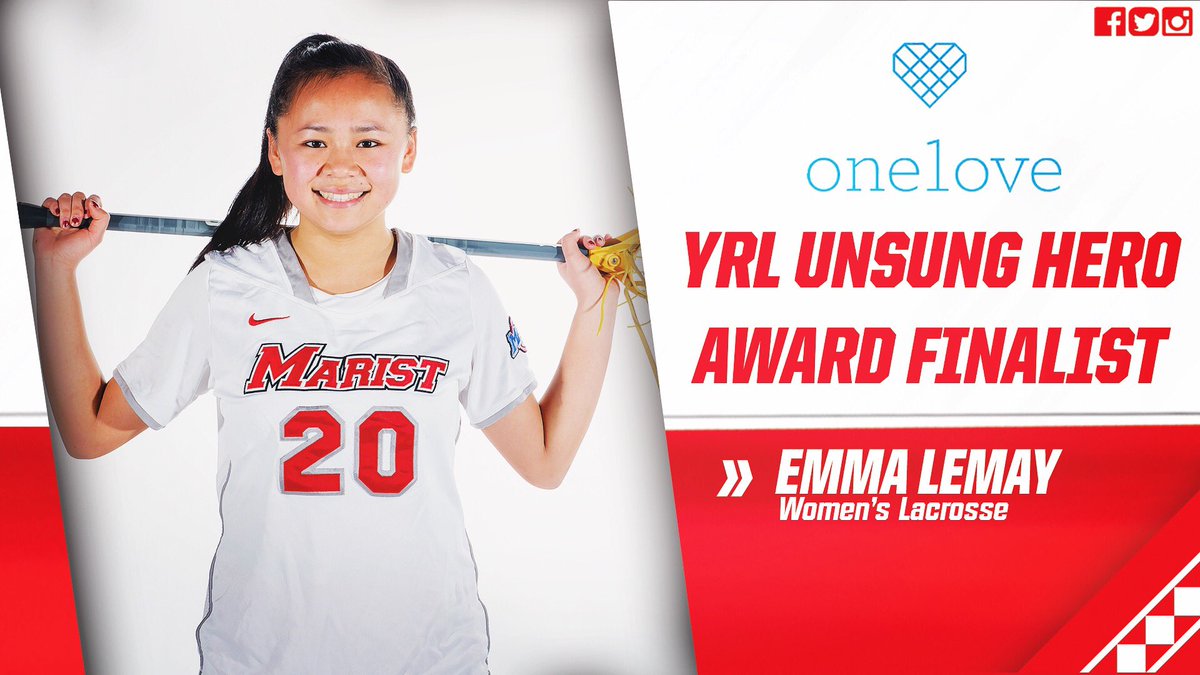 We are so proud to announce that sophomore, Emma LeMay has been chosen as a national finalist for the Yeardley Ray Love Unsung Hero Award! @marist <a href="/Marist/">Marist University</a>Athletics