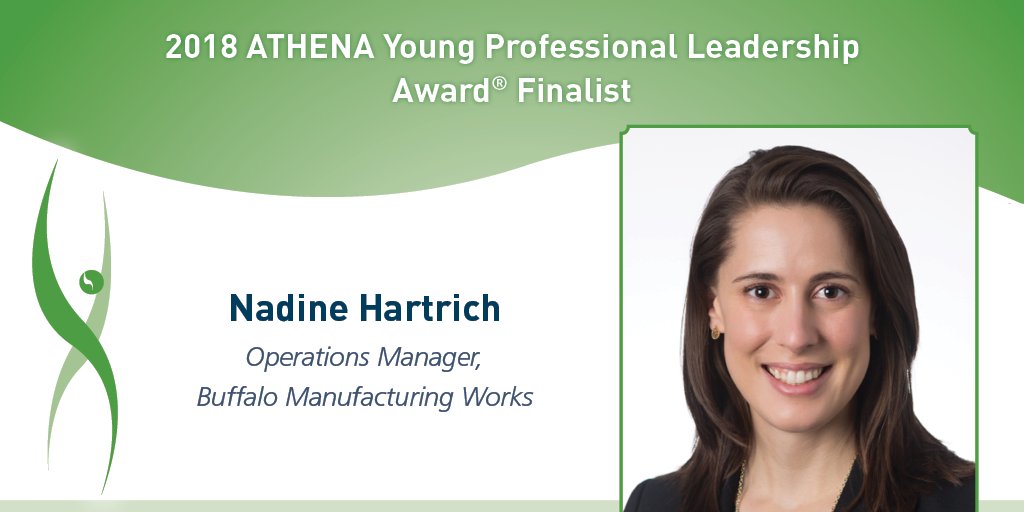 BNPartnership's tweet photo. Meet 2018 ATHENA Young Professional Leadership Award Finalist Nadine Hartrich – Operations Manager at @BfloMfgWorks.

Read her bio and join us on June 5th at the #AthenaAwards Luncheon where we will announce the recipient!

https://t.co/jhXl1An1BO https://t.co/dCjirnGJHH