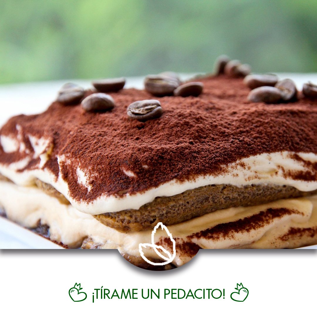 TruviaVE's tweet photo. ¿Sabían que el nombre Tiramisú  se traduce al español como  “súbeme”? Se puede interpretar como “súbeme el ánimo” debido a su gran contenido de azúcar. 
Y sí lo endulzamos naturalmente… ¿cómo lo llamaríamos? https://t.co/hNJCo9HO32
