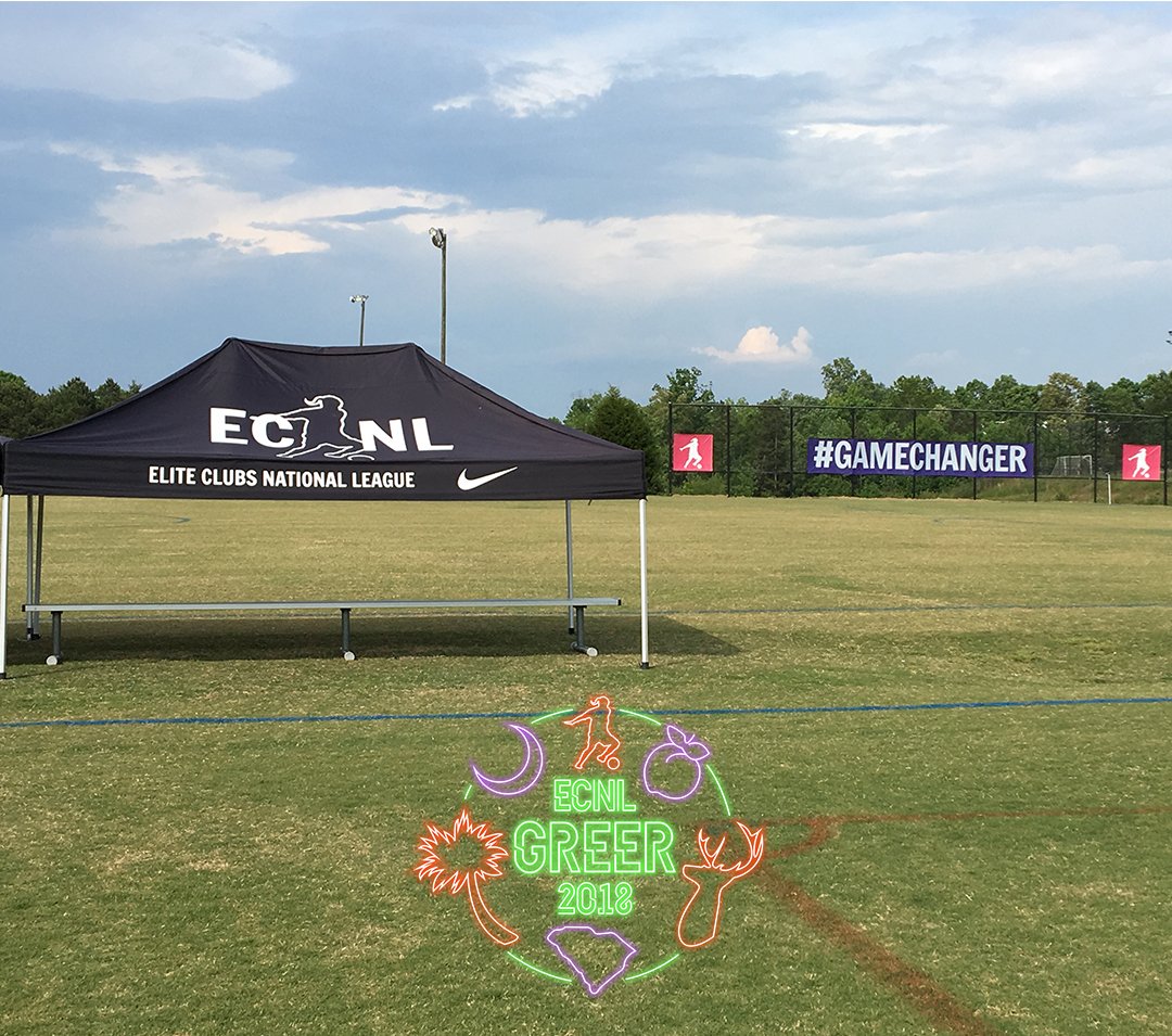 The stage is set for #ECNLGreer! The U13/U14 Showcase Event kicks off first thing tomorrow morning and we can't wait to see what you will bring on Day 1️⃣ 💪 #Gamechanger