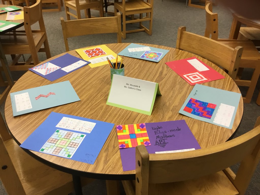 SlavinTeach's tweet image. The library is chock full of math art tonight! Our #CUBEProgram is thrilled to be part of #ANighttoRemember, organized by @athielmusic and @PlatzArtClass. Thank you @KarenBentall for the library space! #APSisAwesome @APSMath @APSArts @APSLibrarians #STEAM