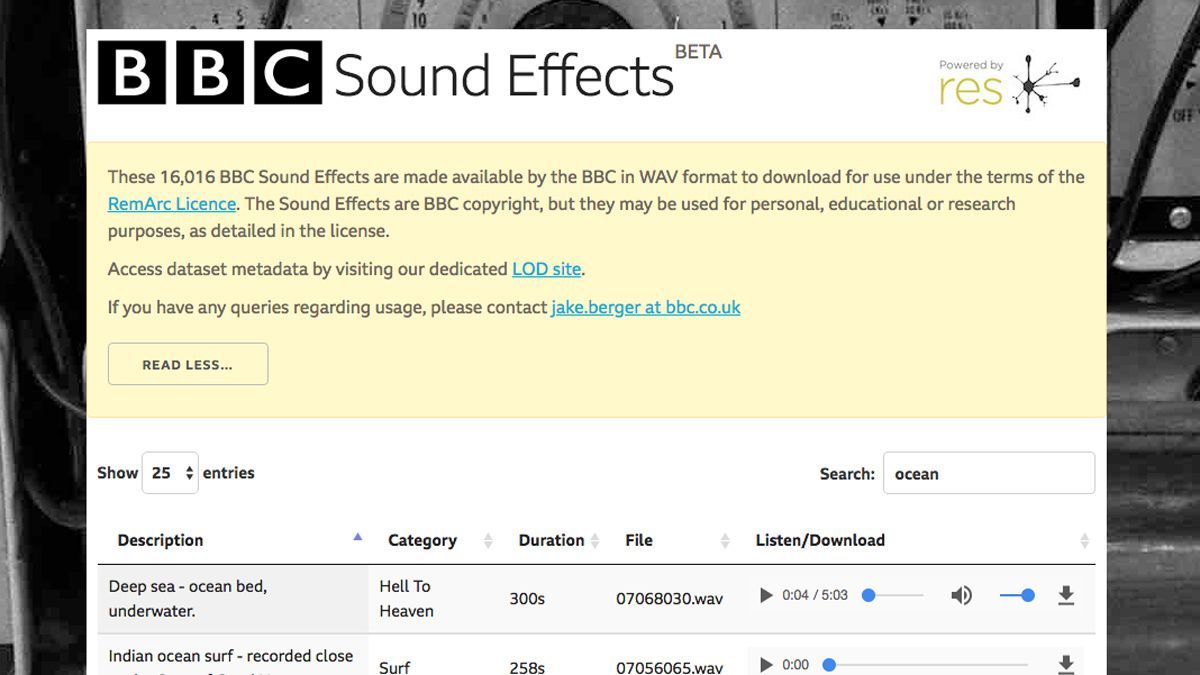 fiveohm's tweet photo. In case you haven't heard...
The BBC is letting you download more than 16,000 free sound effect samples from its archive 

#soundstuff #sounddesign #audiophile 
https://t.co/wOpymYJJS7 https://t.co/cRitIRwMjV
