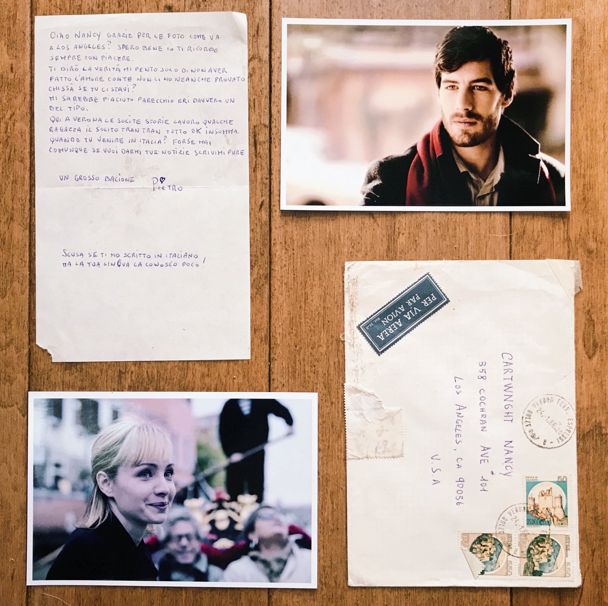 CRE84UEnt's tweet photo. Pietro was a real man who continued to write Nancy love letters upon her return from her trip to Italy. Pictured is one of those letters. The beautiful @KseniaSolo and Enrico Oetiker portrayed Nancy and Pietro in the story inspired from this very trip. @ISOF_Movie on @netflix https://t.co/3oxJwzpucU