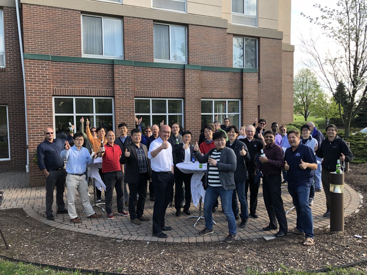 jasonmconley's tweet photo. @OmniAirCon members celebrating the end of a hard week of Connected Vehicle device testing at #MotorCityPlugfest #V2X https://t.co/4cDl0WVgek