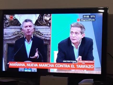 PabloSercovich's tweet photo. #NoAlTarifazoGracias @C5N por el aguante https://t.co/1o9UeKuHUl