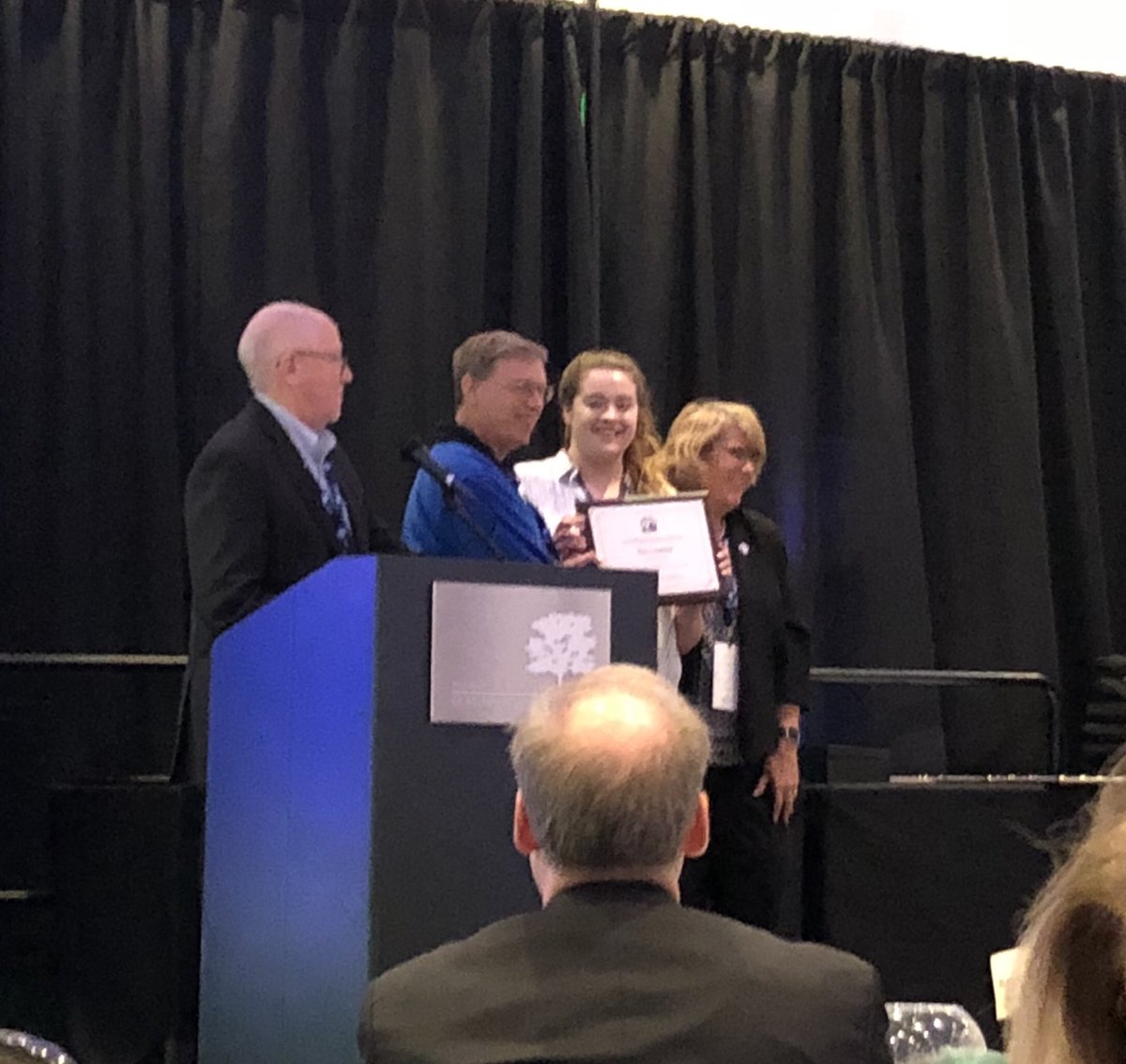 LCC_TheLookout's tweet photo. The Lookout advisor and editors were at the the Michigan Press Assocation convention today to receive their first place for college newspaper published less than weekly! #StarPower https://t.co/er7PhUVk3K
