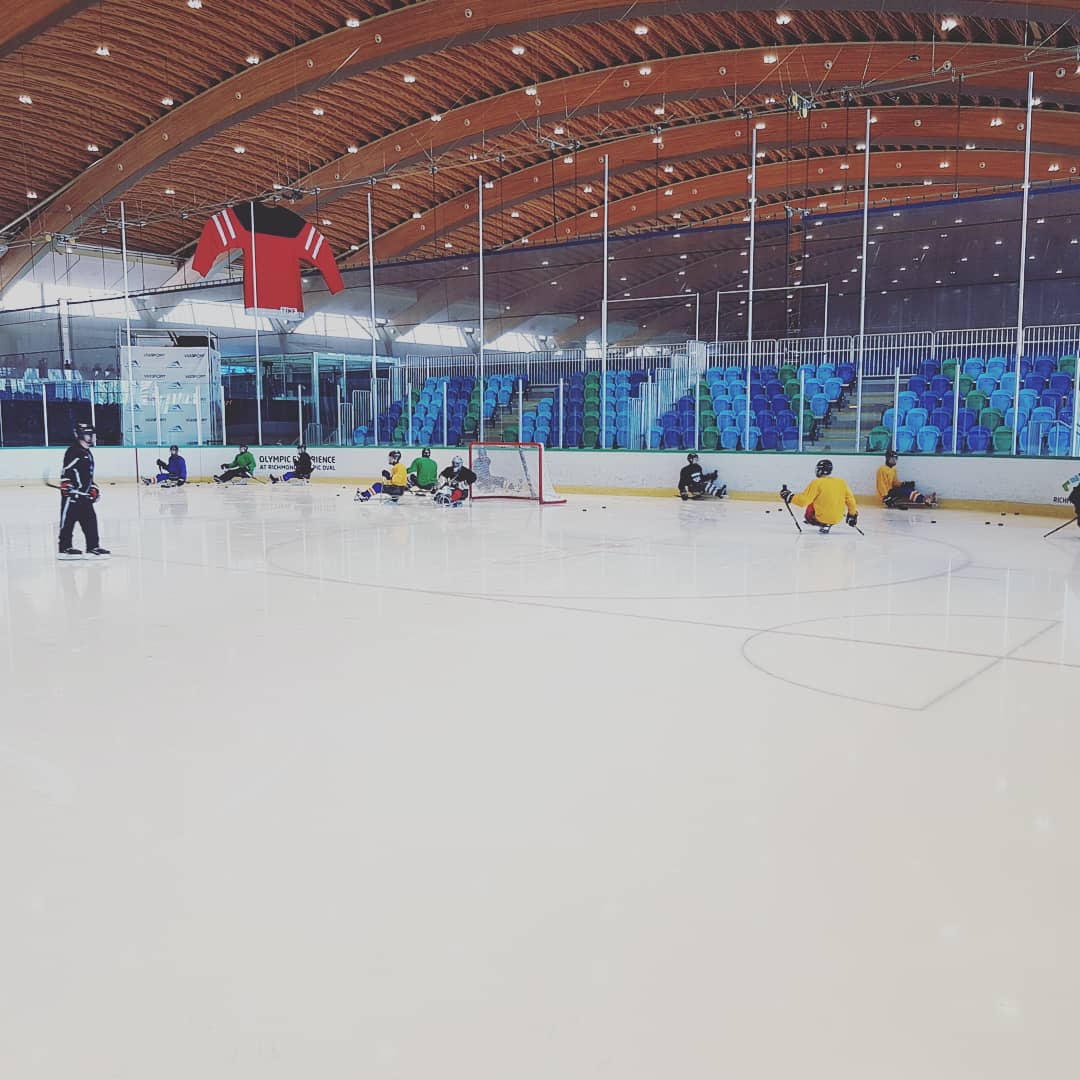 AlbertaSledge's tweet photo. We have arrived and getting pumped with our last practice before #CSHC2018 starts tomorrow!
Stay tuned as we will post the link to the live feed for our games against #TeamBC and #TeamQUE
#1daytogo #2016CSHCchamps #2017CSHCchamps #TeamAB #AlbertaBuilt https://t.co/ZRLfoKinhl