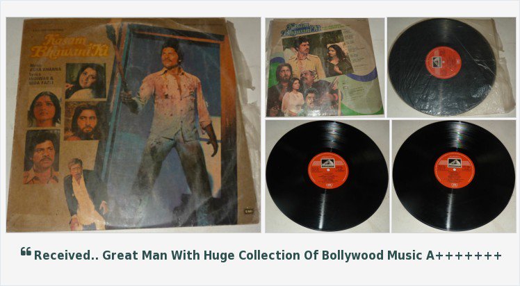 #KasamBhawaniKi - BID NOW - #LP #Vinyl #Record #Bollywood #Hindi #OST #Soundtrack #FilmSoundtrack #MovieSoundtrack #BollywoodSoundtrack #IndianSoundtrack #BollywoodVinyl #BollywoodLP #Music #Indian #UshaKhanna #VijayendraGhatge #ArunGovil #YogeetaBali 
goo.gl/4o9eiD