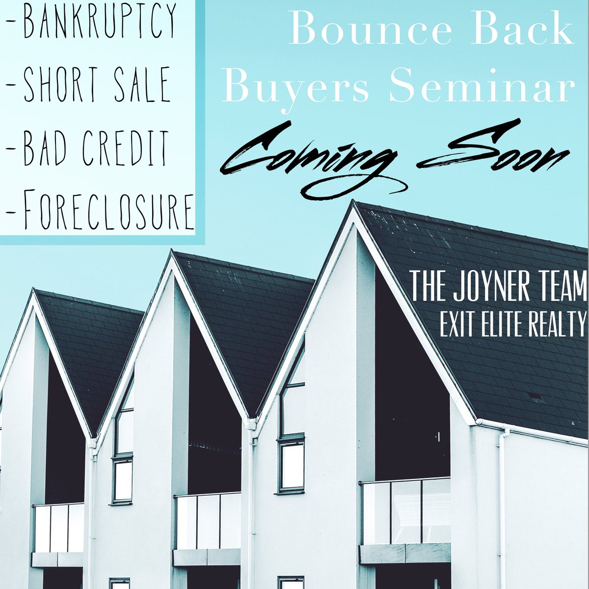 thejoynerteam's tweet photo. Bounce Back Buyers Seminar.. COMING SOON #buyers #seminar #free #letmehelpyou #realestateagent #marylandrealestate #HomeBuyer #fortwashington #badcredit #shortsale #foreclosure #bankruptcy #comeback #bounceback #homebuyer #HomeBuyer #homeowenership #coming soon https://t.co/MFxsnswHmC