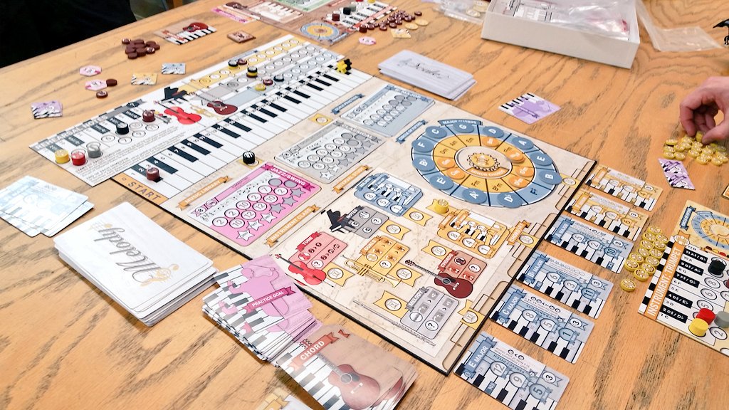CohortVIIIGames's tweet photo. Got in a good initial playtest tonight of a new solo/coop, press-your-luck, dice placement game I just started work on in the Ratfink universe. Also got in a good 1st Semester of play in #Motif at @RainyDayGames #FreshGames. Motif is feeling good just needs some minor UX fixes. https://t.co/wtmMOK21Re