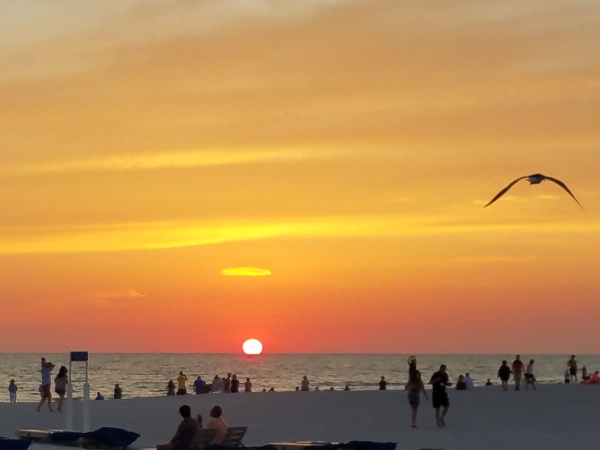 schweba's tweet image. Cool sunset with a halo, another  heavenly Florida sunset.