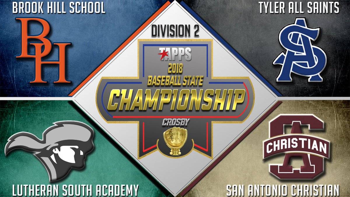 The Final Four is set in <a href="/TAPPSbiz/">TAPPS</a> Division 2 (5A) Baseball! Congrats to <a href="/BH_School/">Britton-Hecla School</a>, <a href="/GoASESTrojans/">Trojan Sports</a>, <a href="/_LSABaseball/">LSA Pioneer Baseball</a>, and <a href="/sacs_athletics/">SACS Athletics</a>! See you in Crosby!