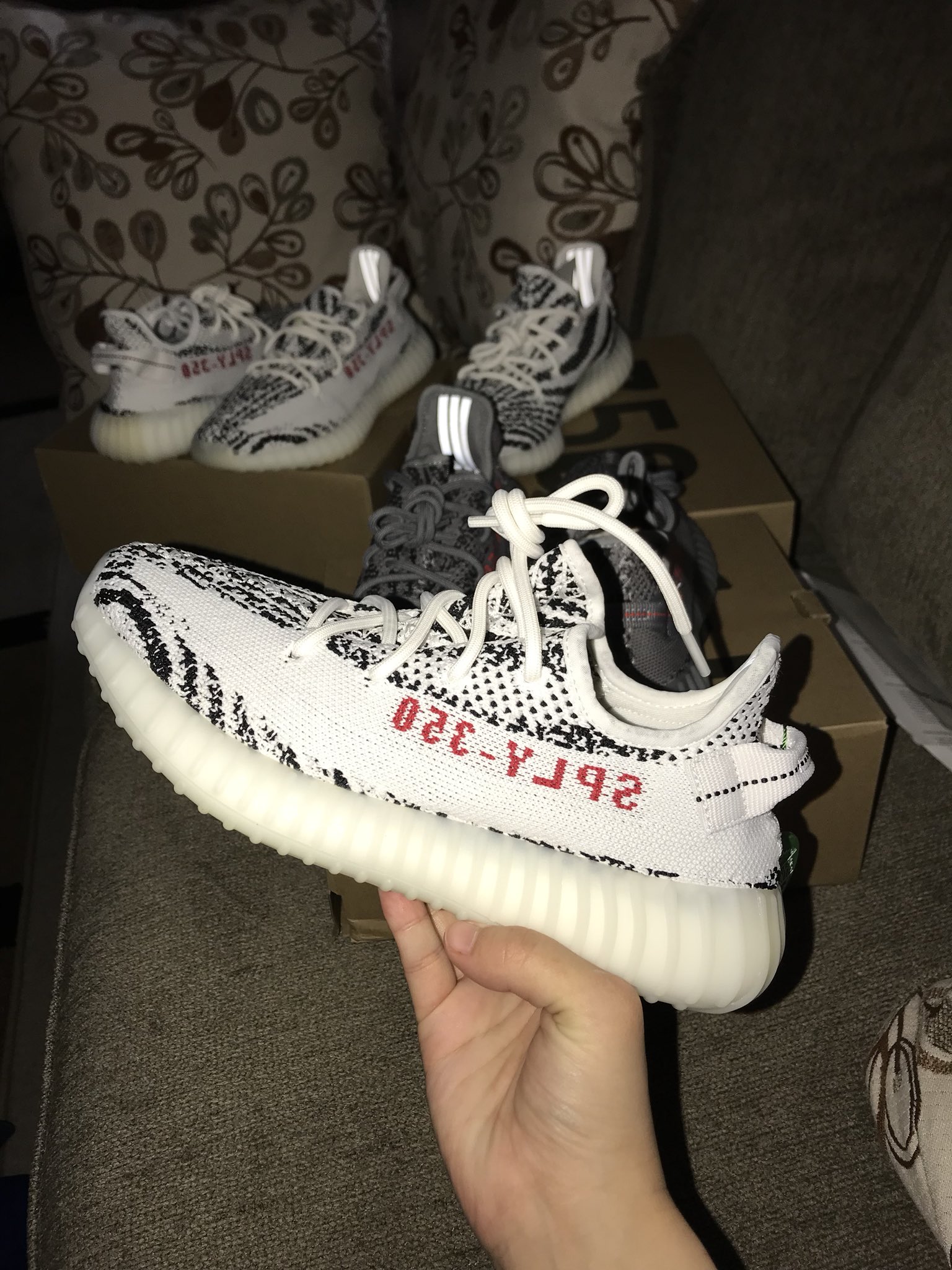 zebra yeezy size 5.5