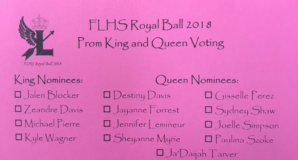 MelissaWray's tweet photo. Congratulations for all who submitted prom court applications. It was too hard to say no to any of you!! @FLHS18 https://t.co/QtOYDkQZGG