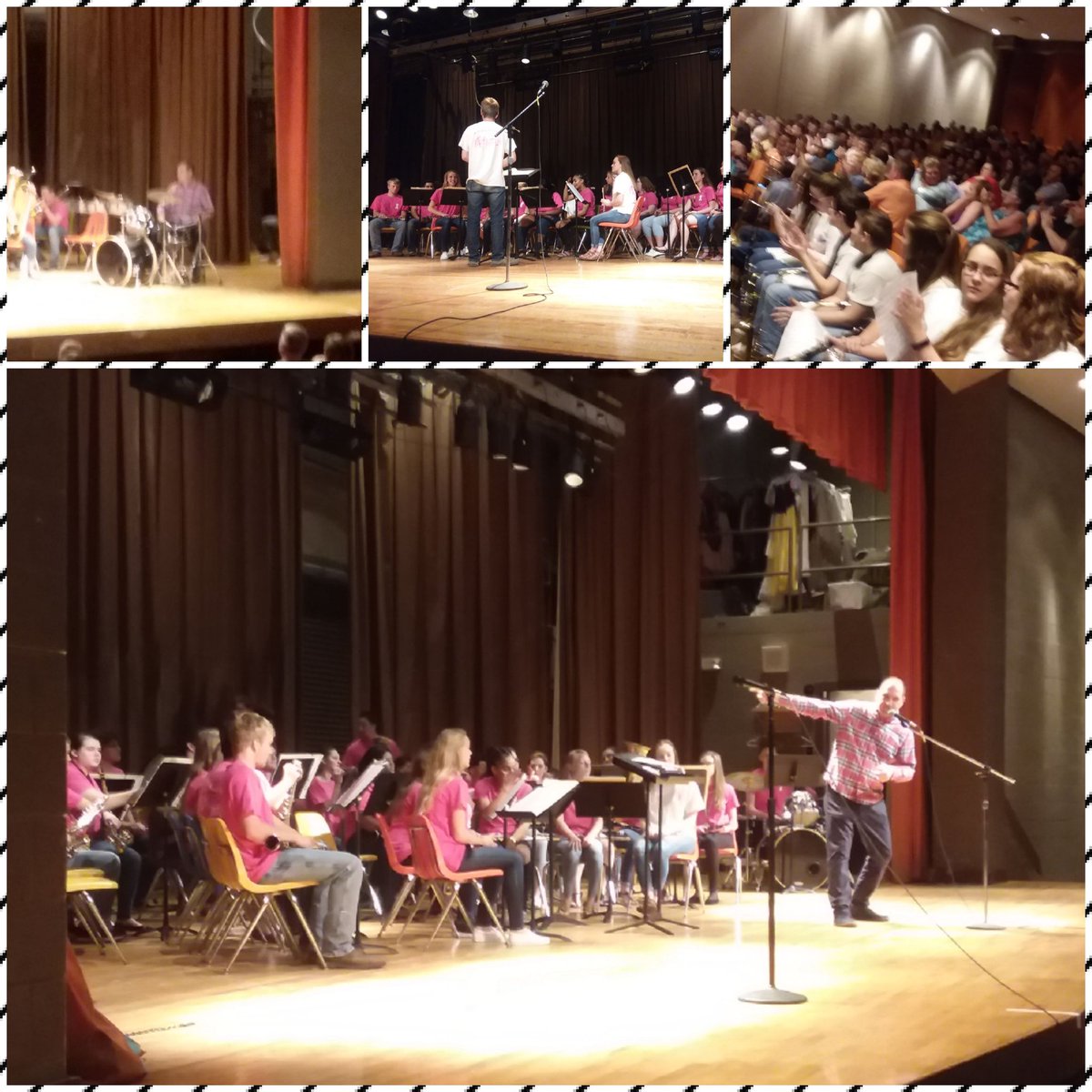 JLSorrells1229's tweet photo. NDHS band shares the Spring Concert stage with members of the NDMS band. It was OUTSTANDING!!!!
#JustCan'tHideThatNDPride_CHAMPIONS https://t.co/2PbI3PQJVZ