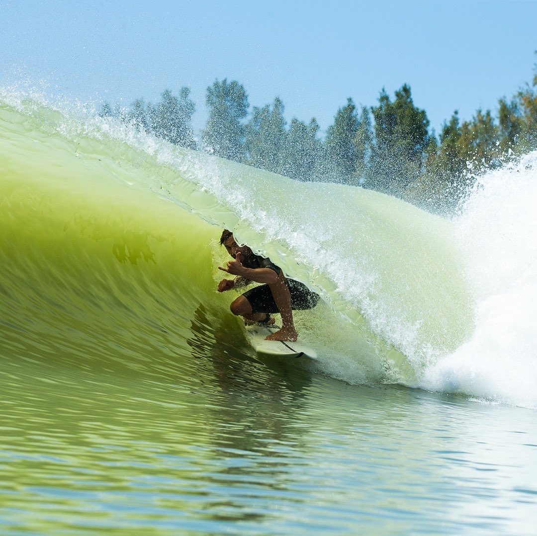 chrishemsworth's tweet photo. Lucky enough to surf the best wave pool on the planet, big thanks to @kellyslater @wsl for the opportunity!! #wslsurfranch 

📷: @toddglaser https://t.co/lpMcsUQx5d