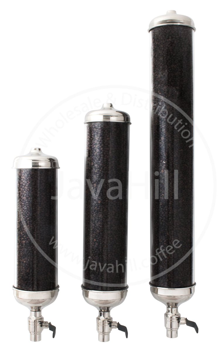 Antique Copper &amp;  Black Chrome coffee bean dispensers on sale. Ship worldwide. Contact us for additional discount. javahill.coffee/t/retail-coffe…