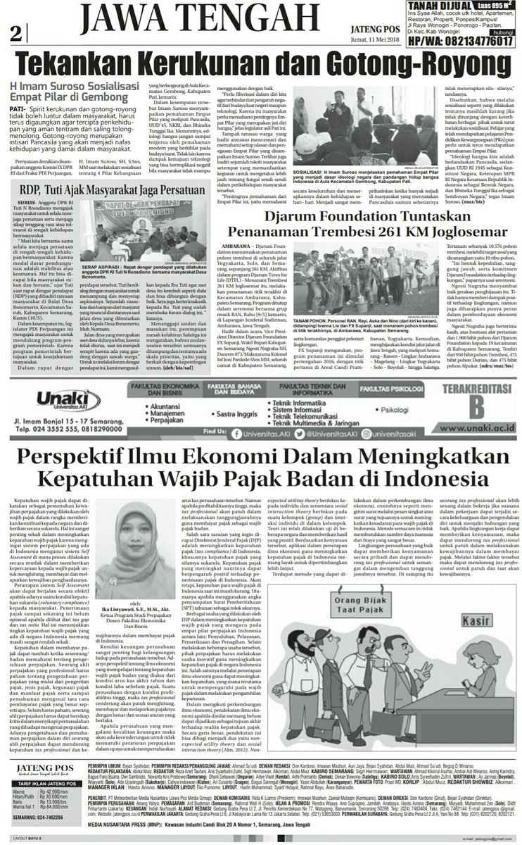 Jateng Pos On Twitter Jateng Pos Edisi Jumat 10 Mei 2018