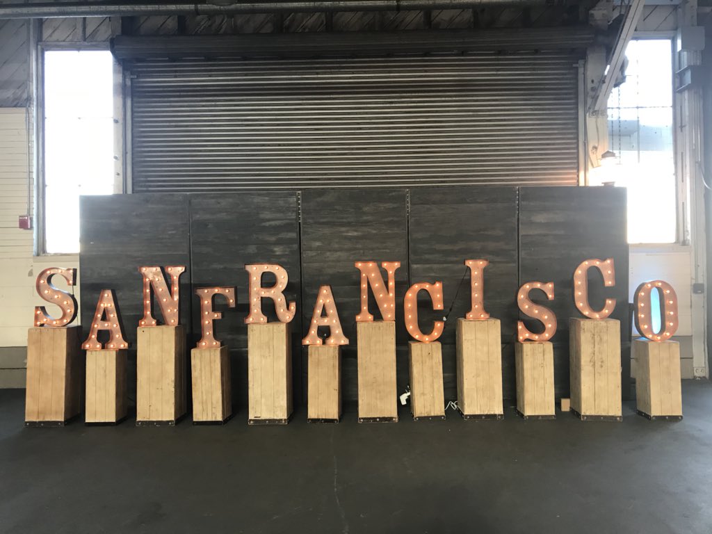 TheNetworkGirl's tweet photo. #PBX @SFTravelAssn #ExpoEvents #SanFrancisco #Eventprofs #969MarketVenue @TheVillage969 in the house ++ @BPSEventDesign #OffTheGrid @cliffhotel @luckystrikeent https://t.co/tsKNS791mS