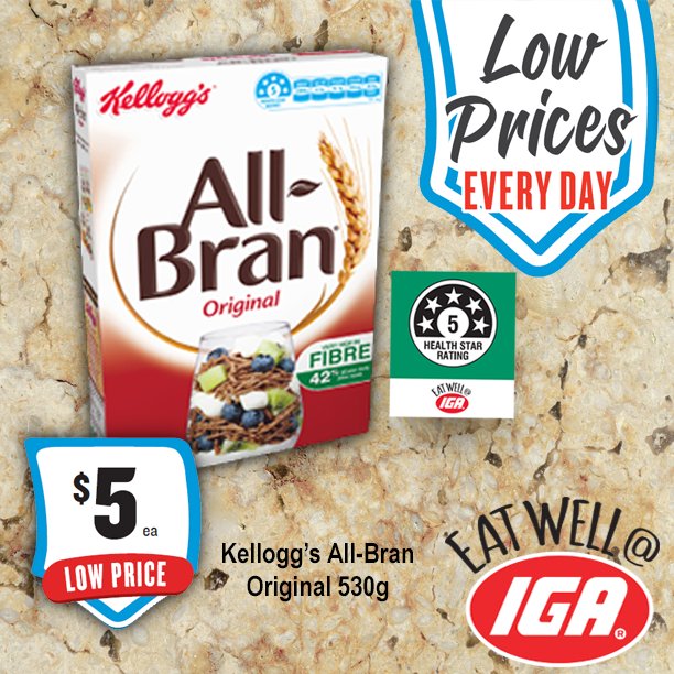 This weeks healthy specials selected by the Eat Well @ IGA team 👌🏻
🛒Available at Eaglehawk, Kangaroo Flat, Long Gully, Strath Village, Strathfieldsaye, Grovedale, and Grovedale East. Check your local IGA website or catalogue for more details #eatwellatIGA
