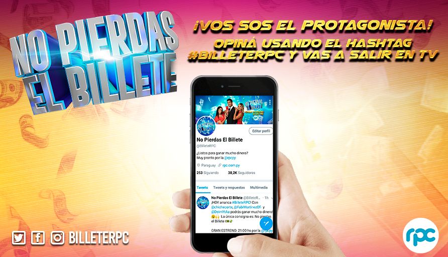 CombatePy's tweet photo. ¡Vos sos el protagonista esta noche! ✨🎉
Comunicate con nosotros usando el #BilleteRPC  📲🎉 https://t.co/2QhMyALNIF