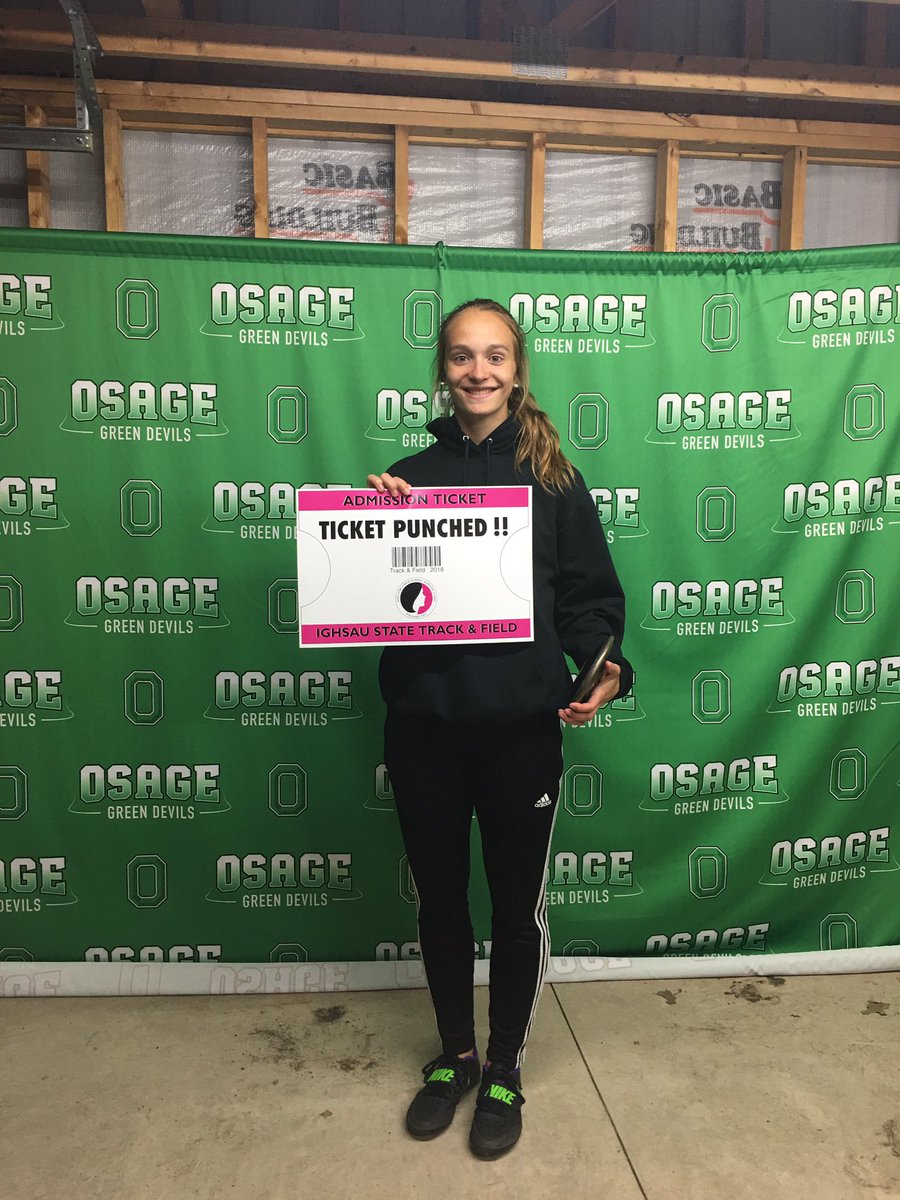 2nd place - Sumner Fredericksburg!! #discus #ticketpunched #osage #ighsau
