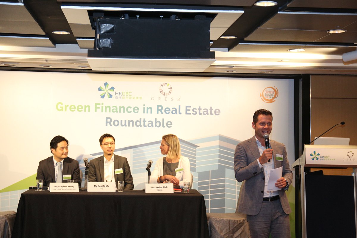 HongKongGBC's tweet photo. Yesterday we had fruitful discussion at our #roundtable on #greenfinance in real  estate and its impact on #greenbuilding development. It is co-organised with @GRESB as part of our event series from 9-11 May. https://t.co/VDY62ZleQF