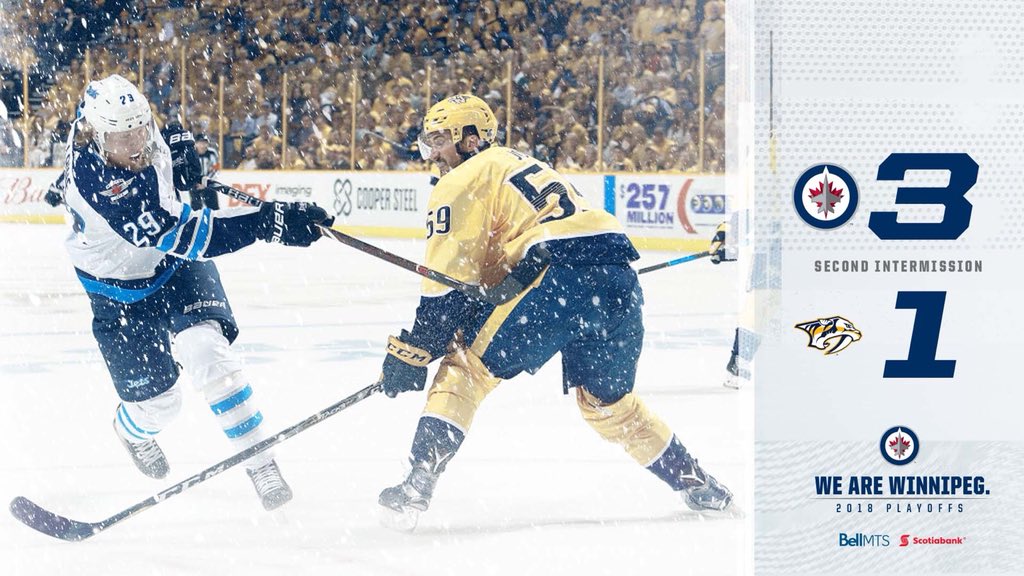NHLJets's tweet image. A late second period goal from @markscheifele55 extends #NHLJets lead to 3-1!

#WPGWhiteout #WPGvsNSH #GoJetsGo