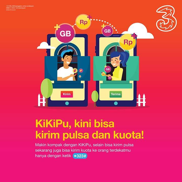 Kuy bagi-bagi kuota ke orang tersayang kamu dengan#KiKiPu.
.
Cukup tekan *323#. Info lengkap klik tri.co.id/KiKiPu #tri #triindonesia #SayangItuTri #kikipu