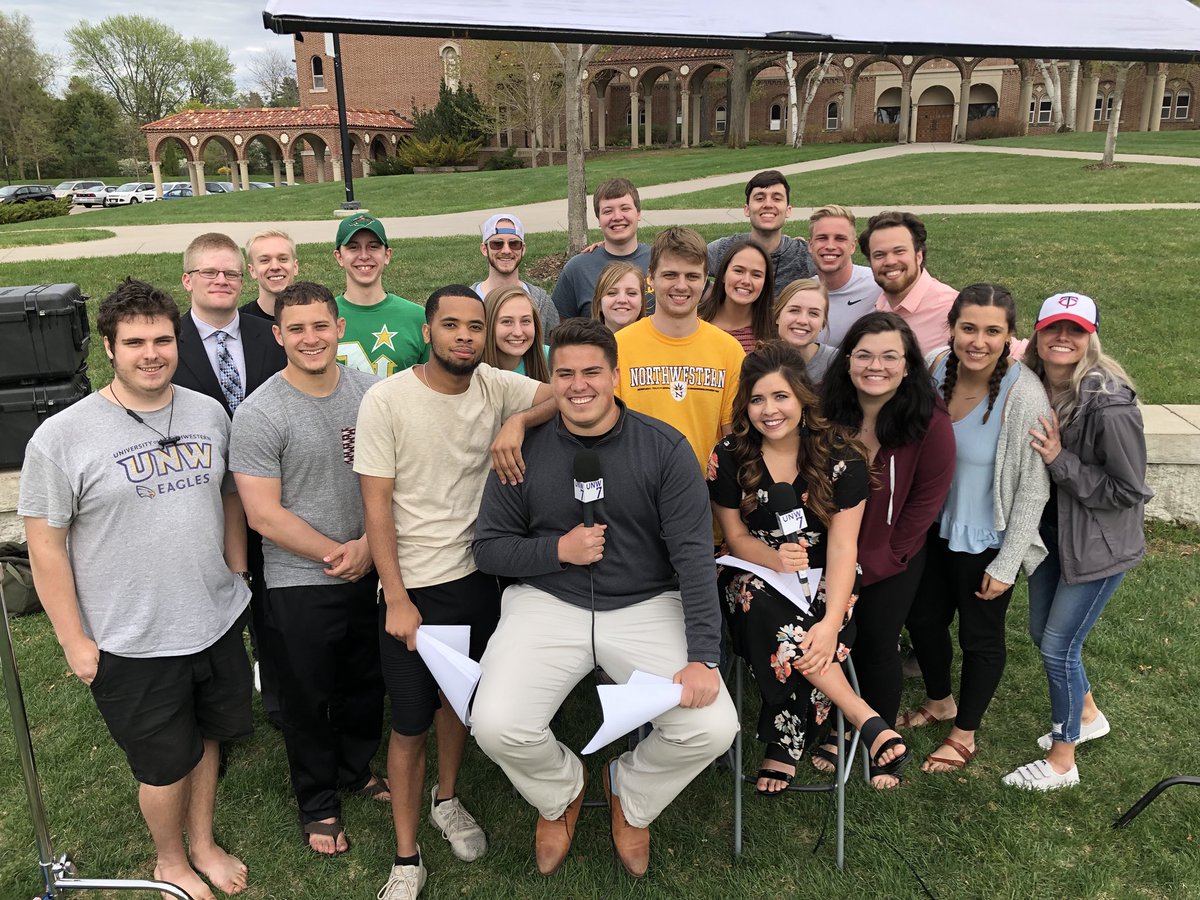 daveberggren's tweet photo. These are my incredible broadcast students at @NorthwesternMN @UNWCommDept. What a fun semester! https://t.co/YxrILg0lqn