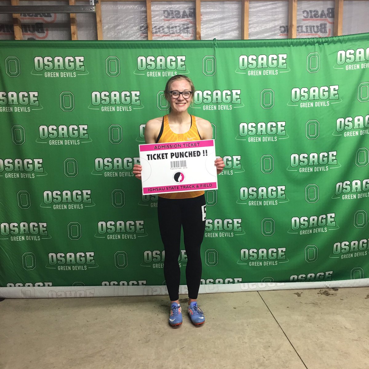 2nd place - Denver!! #200meterdash #ticketpunched #osage #ighsau