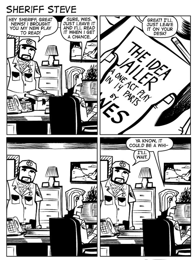 steve_sheriff's tweet photo. Do you have an aspiring #actor, maybe even a writer of plays, books, or movies in your LE office? Dept Wes will be a🌟...🙄🎬 #comics #webcomics #lesm #lawenforcement https://t.co/Iy8nYuipGW