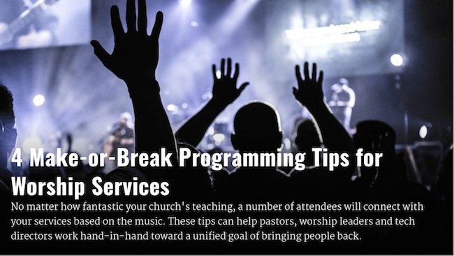 I've seen, firsthand, churches brought together by a fantastic #worship team, great #staging and technical support that works hand-in-hand with the #pastor 's message. I've also seen churches torn apart by ill-advised #technology investments, as well as... churchproduction.com/education/the-…