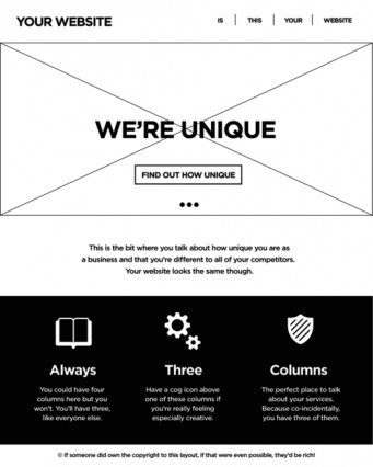 aaronbeashel's tweet image. The Science of Familiarity: How to Increase Conversions by Being Completely Unoriginal. Interesting read, and the wireframe of every SaaS website is pretty accurate. buff.ly/2KNO2pL