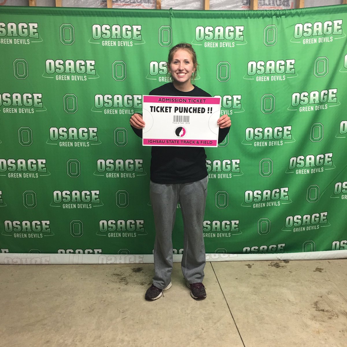 1st place - Sumner Fredericksburg #200meterdash #ticketpunched #osage #ighsau