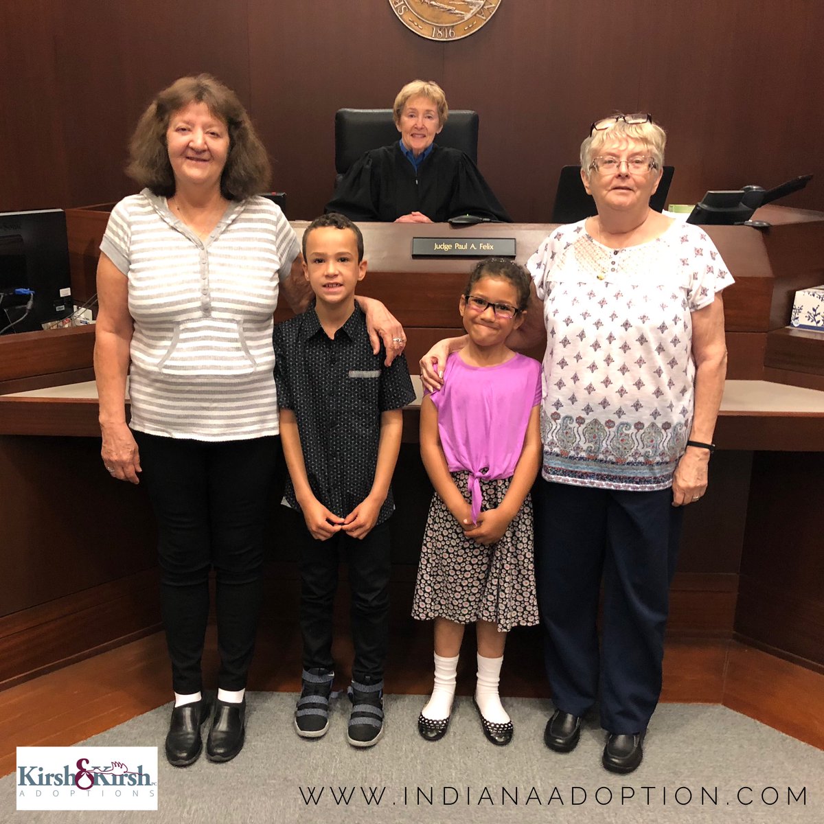 KirshandKirsh's tweet photo. Happy Adoption Day to these two grandmas and kiddos! ☺️ https://t.co/SZeVub4Czu
#indianadoption #adoption #adoptionindiana #adoptionattorney #adoptionagency #kirshadoption #dcsadoption #dcs #fostertoadopt #childadvocates #fostercare #fosteradoption @IndyCASA @IndianaDCS https://t.co/biuO7AdH4E