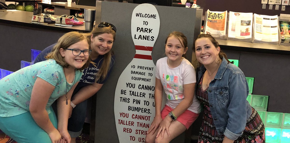 MrsHarris4K4C's tweet photo. Fun afternoon of bowling with these PTA auction winners! #5HRocks #relationshipsmatter @Mrs_DevinEllis @RStar512 @RSElemPTA @theSMSD https://t.co/8tKZQJt3Kn