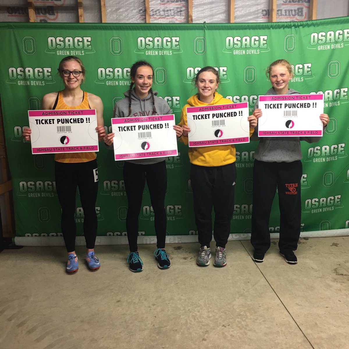 2nd place - Denver!! #4by2 #ticketpunched #osage #ighsau
