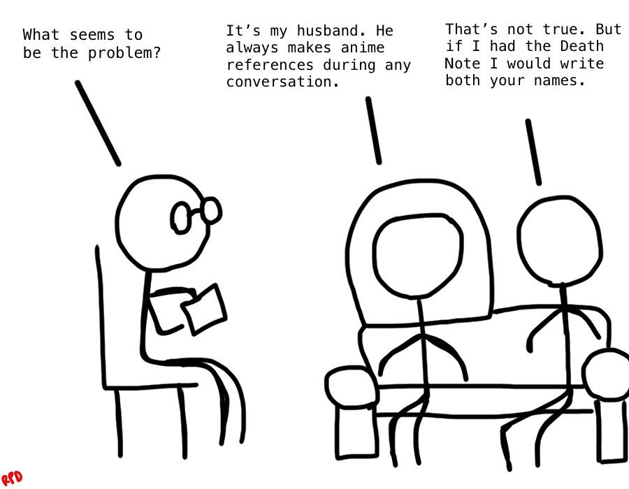 SDcomicstrip's tweet photo. #sooperdork #comicstrip #anime #DEATHNOTE #lol #haha https://t.co/mWddmVmgl6