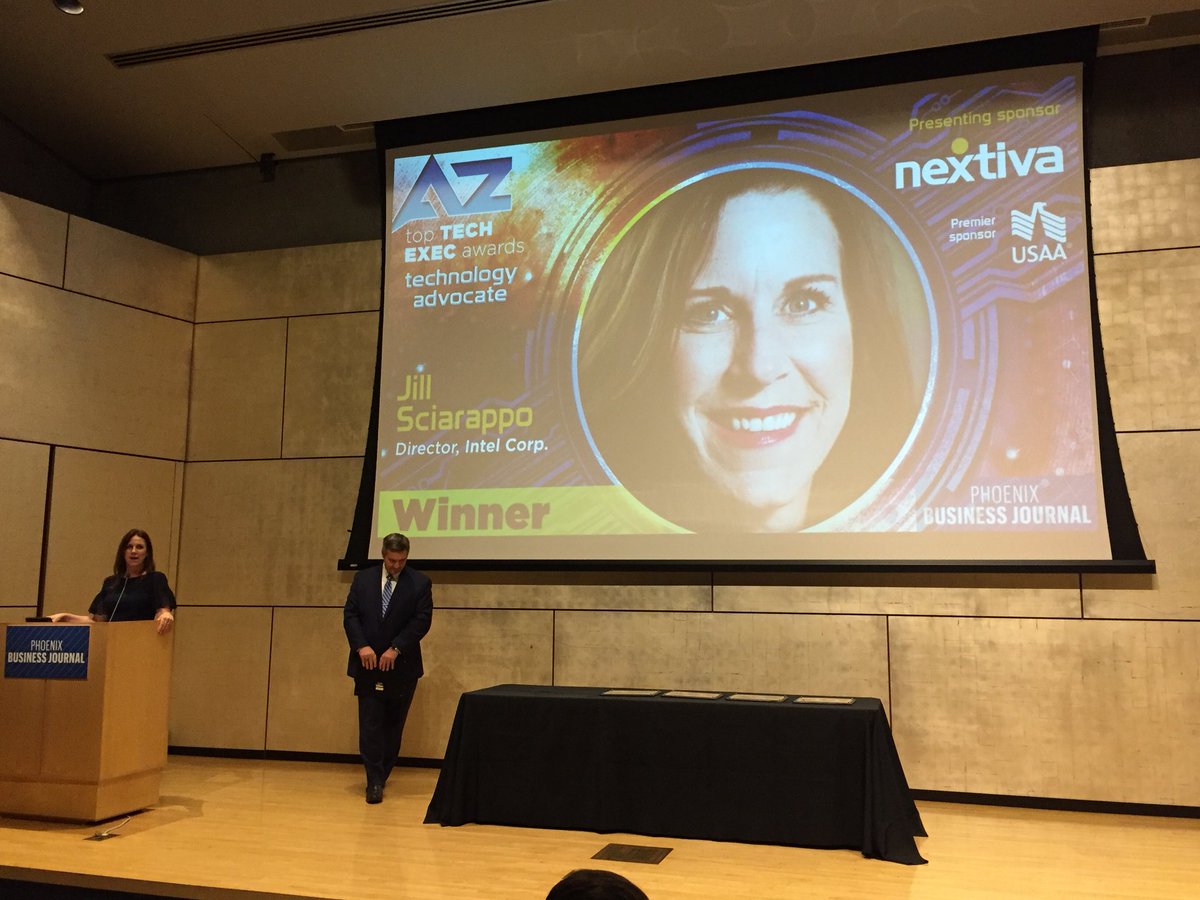 PHXBizAndy's tweet photo. Congrats @JillSciarappo @intel for winning #pbjtoptech tech advocate award @phxbizjournal #yesphx #selfdriving #autonomouscars @cityofchandler https://t.co/RVWnRv8QKj