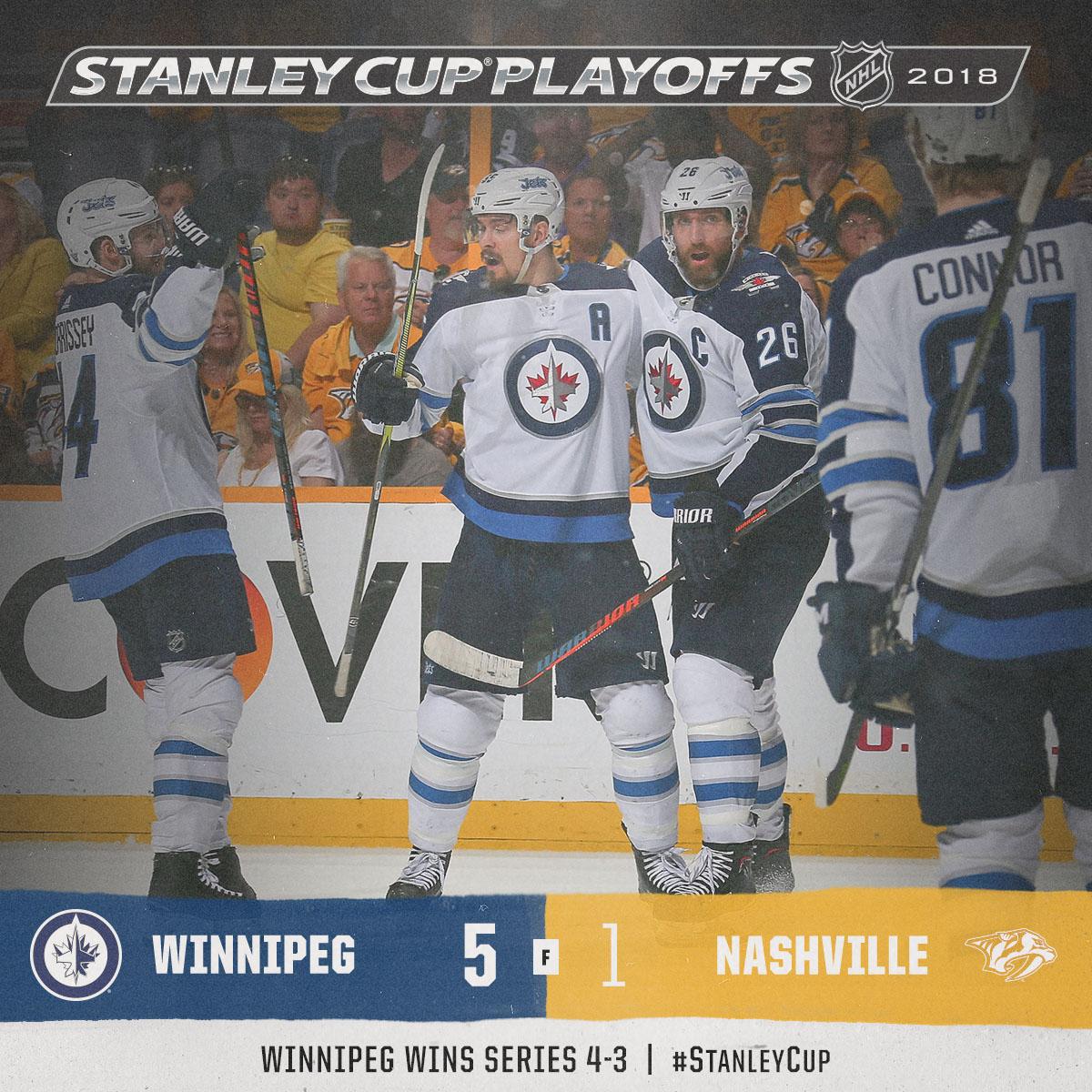 That's all this series wrote. 

For the first time ever, the <a href="/NHLJets/">Winnipeg Jets</a> are off to the Western Conference Final! #Game7 #StanleyCup