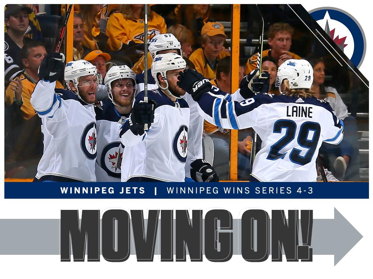 SportsCenter's tweet photo. No NHL team from Winnipeg has ever made a conference final.
Until now. https://t.co/Q2yoThNYGw