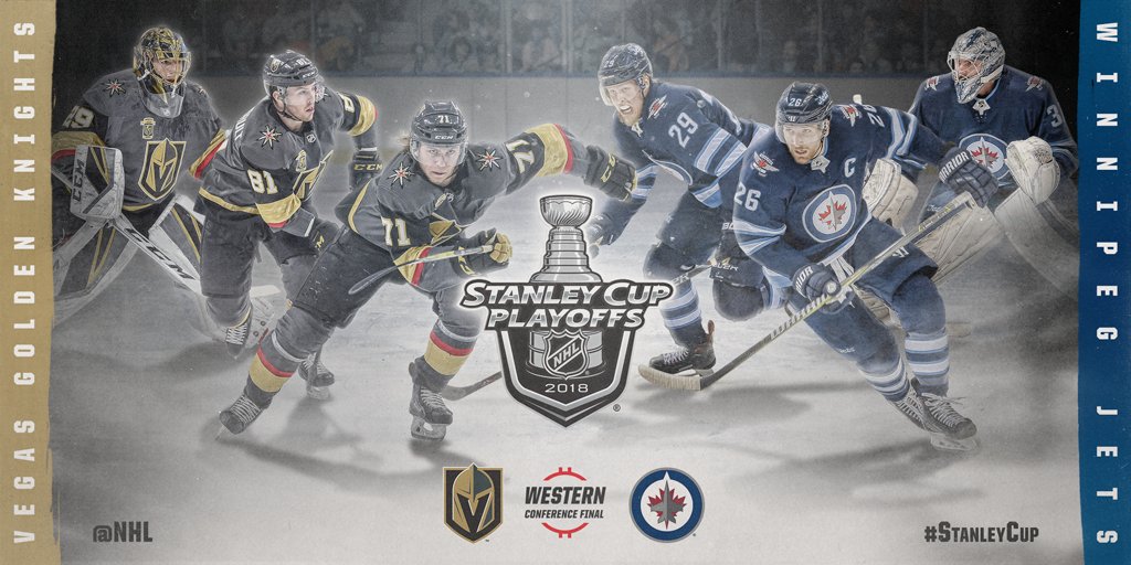 NHL's tweet photo. The West is set. 
@GoldenKnights vs. @NHLJets.

It's a Western Conference Final for the books. #StanleyCup https://t.co/IAXF8wmSYT