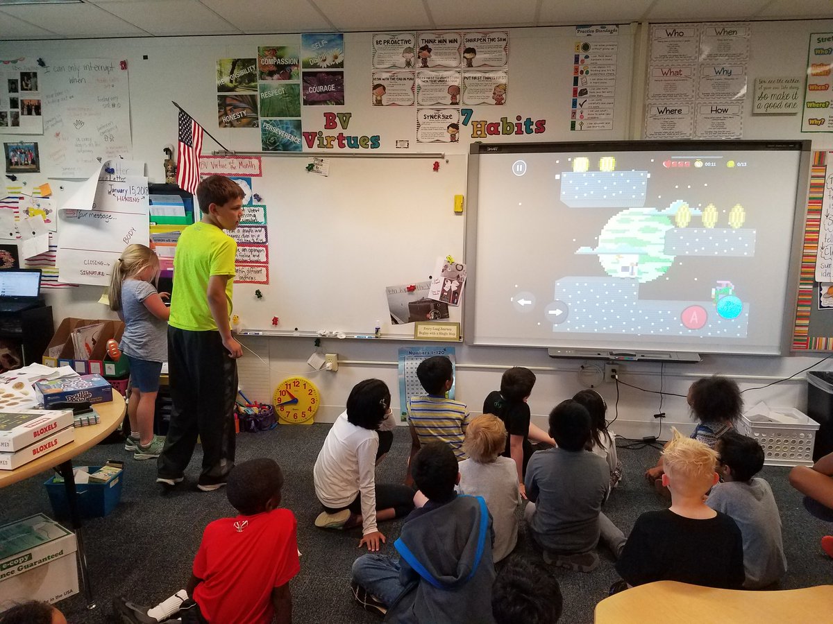 MDEregier's tweet photo. We learned about @bloxelsbuilder from one of our very own OTE experts and a previous second grader of mine! Ss can't wait to get started and try it on their own! @dittfam @OTECougarsLMC #oteconnect #livelovelearn https://t.co/gZi2BQWPli