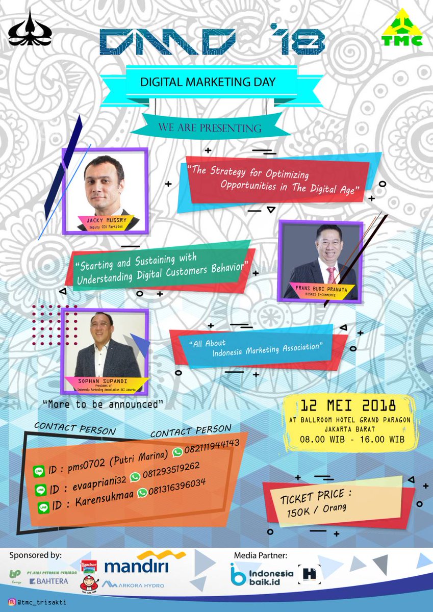 HIGOapps's tweet photo. Jangan lupa untuk datang ke salah satu event marketing yang kece di Jakarta! Info selengkapnya bisa dilihat pada gambar di bawah yah! #higo #higoapps #higospot https://t.co/VqH6Kbrol2