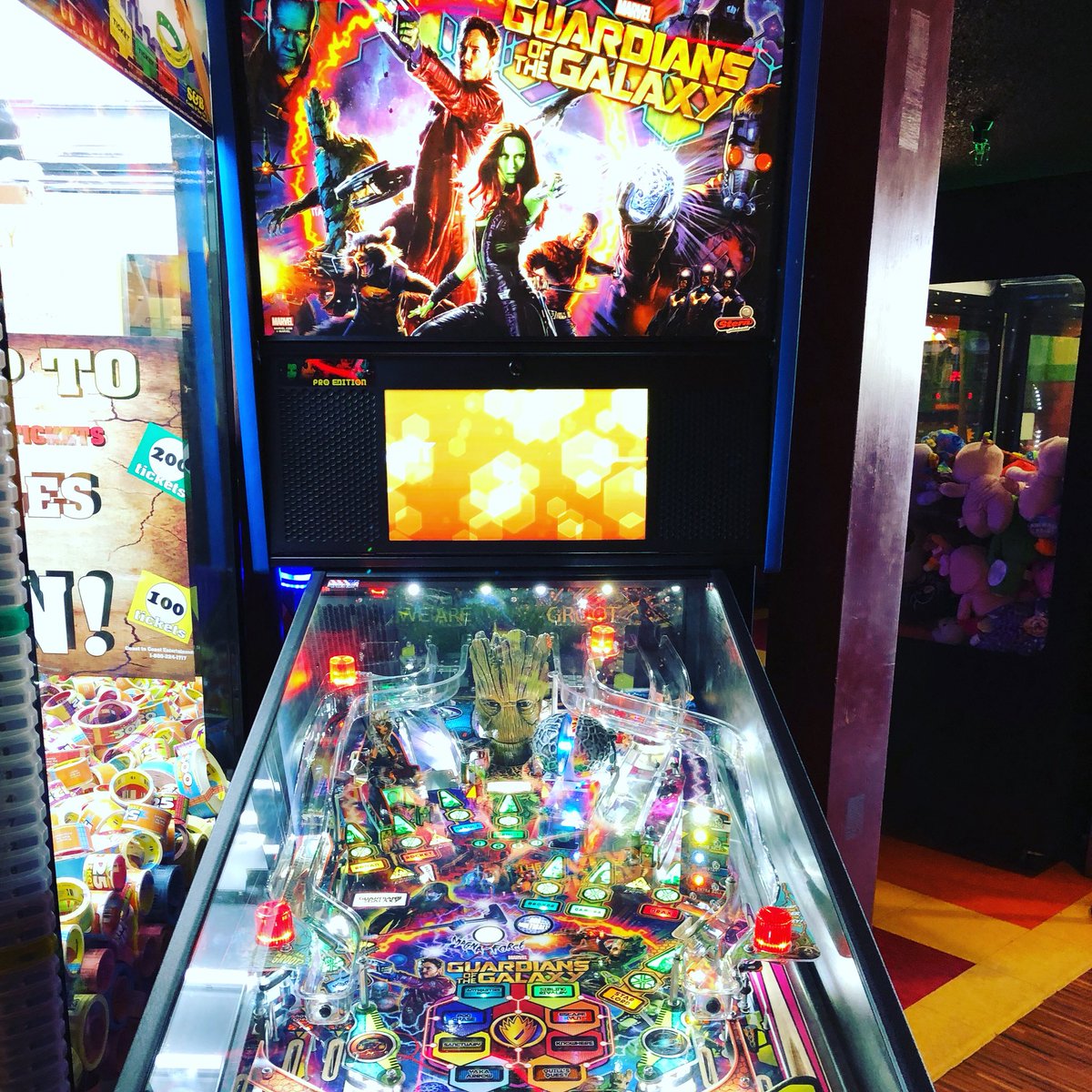 warrencurtis's tweet photo. I am Groot #pinball #marvel #guardiansofthegalaxy #sternpinball https://t.co/p8VDE5ZYhq