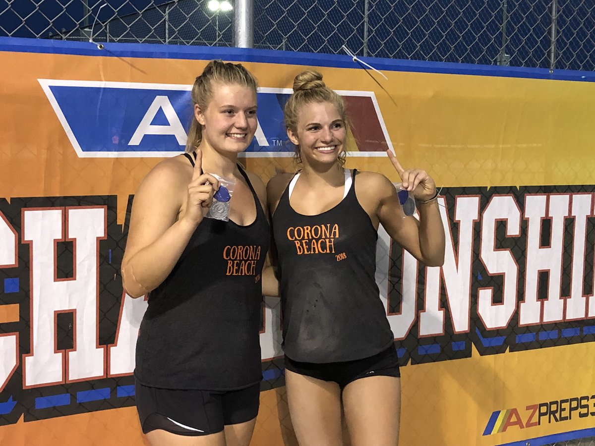 BIG CONGRATULATIONS to <a href="/brookeyy_5/">Brooke Nuneviller</a> and <a href="/Mady_Mayyy/">Mady May</a> for winning the first ever Beach Pairs STATE CHAMPIONSHIP!! We are so proud of you!!! #AZTECBEACHVBALL #Champions #Undefeated