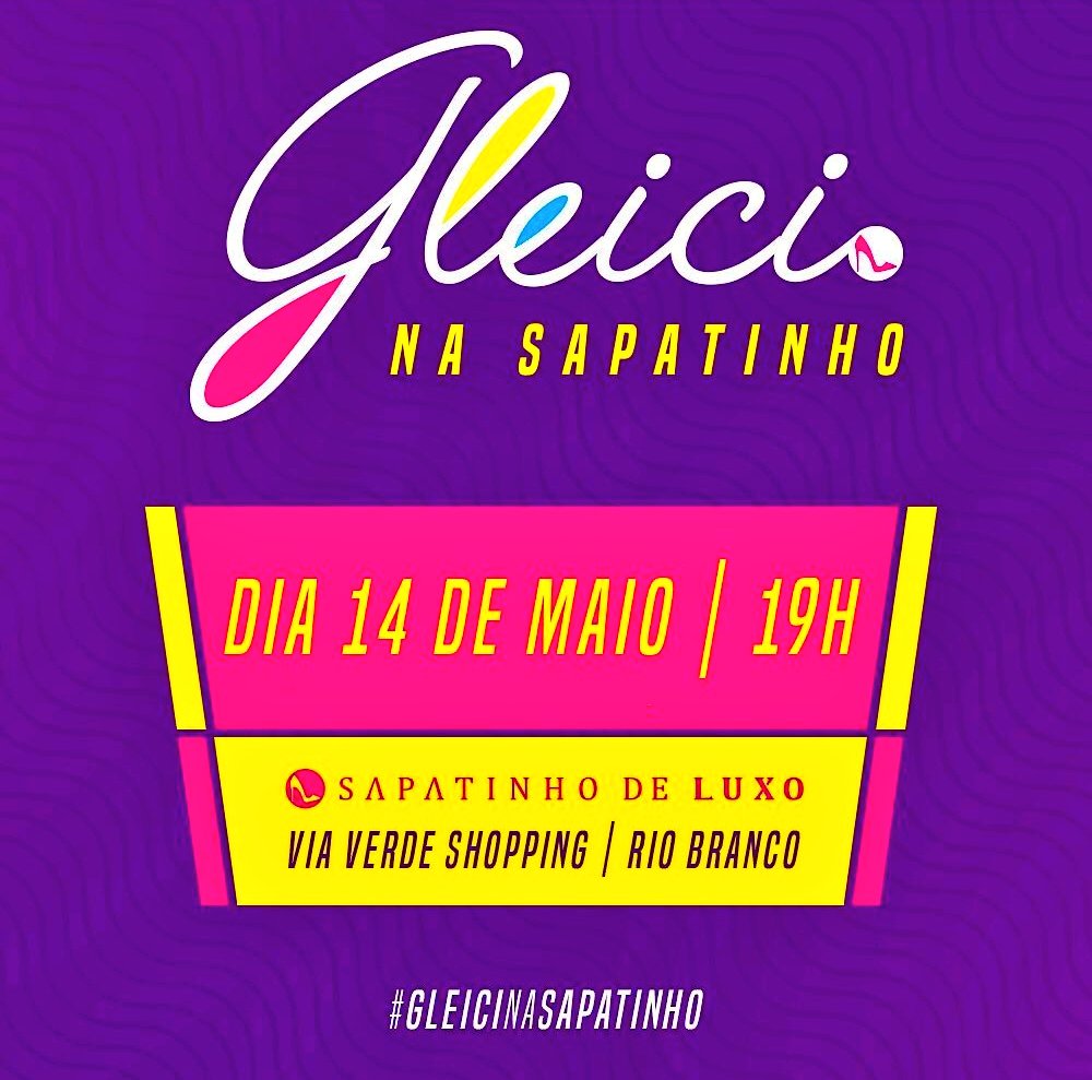gleignerheart's tweet photo. Agenda de Eventos de @gleicidamasceno &amp; @wagnersantiago ❤🌻

📌14 de Maio: Loja "Sapatinho de Luxo" em Rio Branco - Acre pelas 19h.

📌10 de Junho: Arraiá "Ipiranga 70", realizado pelo @InstitutoIsai (Projeto filantrópico sem auxílio governamental), onde acolhe 188 crianças. https://t.co/81qHeks9ro