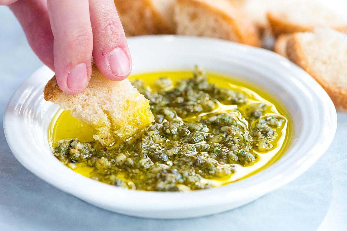 RiverWaveFoodie's tweet photo. Mix together and heat:
    1/2 cup olive oil,
    1/8 cup grated hard cheese   
    1 smashed anchovy 
    3 T River Wave Foods.                 Chimichurri
Dip crusty french bread into warmed mixture https://t.co/XtTJtPVdTQ